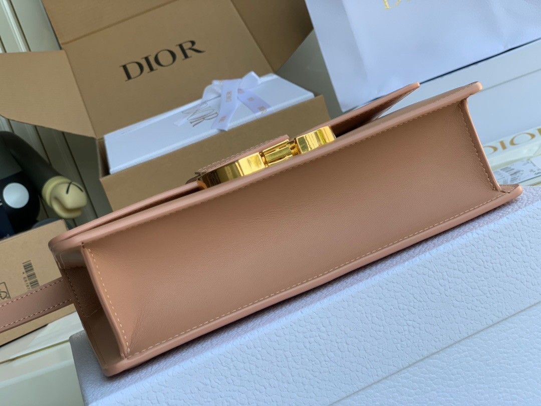 Dior 30 Montaigne Medium Bag In Poudre Box Calfskin