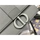 Dior 30 Montaigne Medium Bag In Grey Ultramatte Grained Calfskin