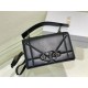 Dior 30 Montaigne Chain Bag With Handle In Black Lambskin