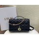 Dior Miss Dior Top Handle Bag in Black Cannage Lambskin