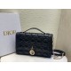 Dior Miss Dior Top Handle Bag in Black Cannage Lambskin