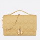 Dior Miss Dior Top Handle Bag in Pastel Yellow Cannage Lambskin