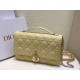 Dior Miss Dior Top Handle Bag in Pastel Yellow Cannage Lambskin