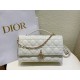 Dior Miss Dior Top Handle Bag in White Cannage Lambskin