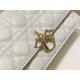 Dior Miss Dior Top Handle Bag in White Cannage Lambskin