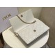 Dior Miss Dior Top Handle Bag in White Cannage Lambskin