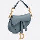 Dior Saddle Micro Bag In Cloud Blue Goatskin