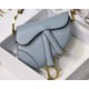 Dior Saddle Micro Bag In Cloud Blue Goatskin