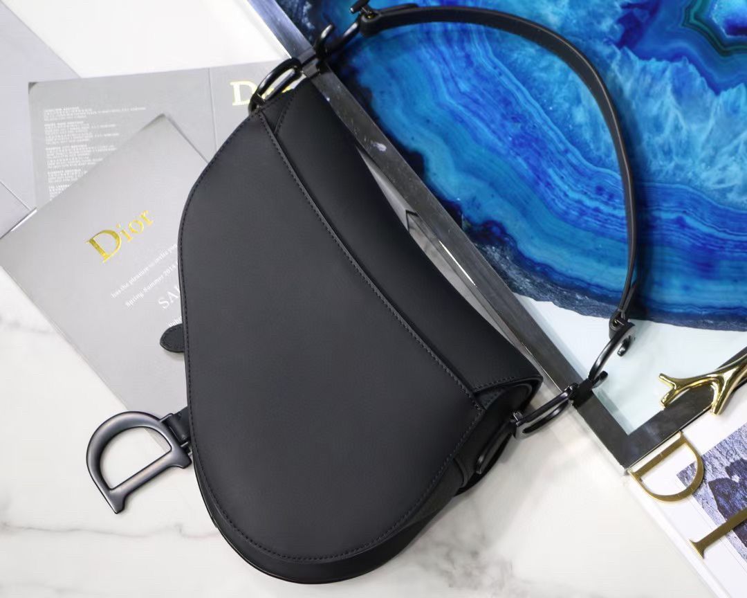 Dior Saddle Mini Bag In Black Ultramatte Calfskin