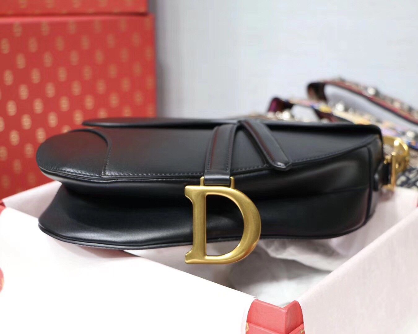 Dior Saddle Bag In Black Smooth Calfskin