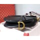 Dior Saddle Bag In Black Smooth Calfskin