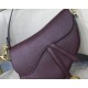 Dior Saddle Bag In Amaranth Grained Calfskin