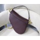 Dior Saddle Bag In Amaranth Grained Calfskin