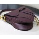 Dior Saddle Bag In Amaranth Grained Calfskin