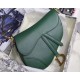 Dior Saddle Bag In Green Grained Calfskin