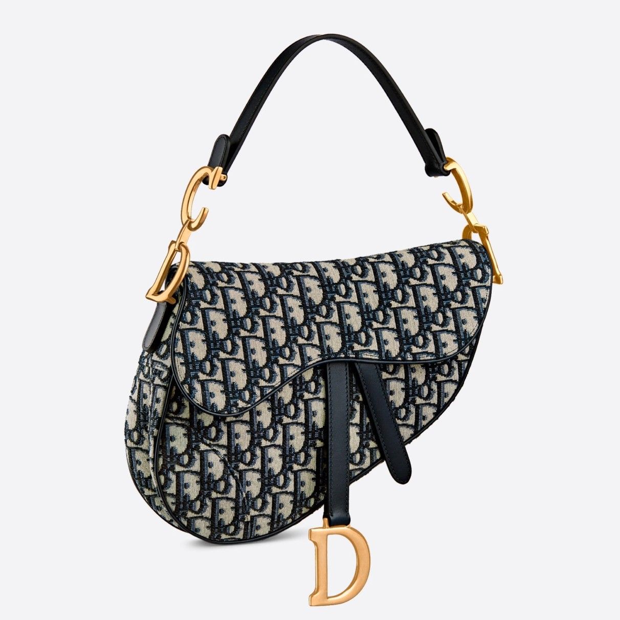 Dior Saddle Bag In Blue Dior Oblique Jacquard