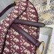 Dior Saddle Bag In Burgundy Dior Oblique Jacquard