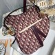 Dior Saddle Bag In Burgundy Dior Oblique Jacquard