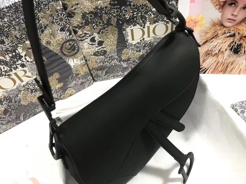 Dior Saddle Bag In Black Ultramatte Calfskin