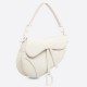 Dior Saddle Bag In White Ultramatte Calfskin