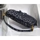 Dior Saddle Bag In Grey Mizza Embroidery