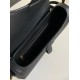 Dior Saddle Bag with Strap in Black Grained Calfskin