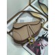 Dior Saddle Bag with Strap in Warm Taupe Grained Calfskin