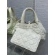 Dior Toujours Small Bag in White Macrocannage Calfskin