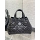 Dior Toujours Medium Bag in Black Macrocannage Calfskin