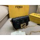 Fendi Small Baguette Bag In Black FF Nappa Leather