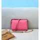 Fendi Small Baguette Bag In Pink FF Nappa Leather