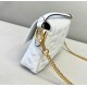 Fendi Small Baguette Bag In White FF Nappa Leather