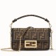 Fendi Small Baguette Bag In Brown FF Jacquard Fabric