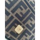 Fendi Small Baguette Bag In Brown FF Jacquard Fabric