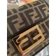 Fendi Small Baguette Bag In Brown FF Jacquard Fabric