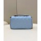 Fendi Baguette Chain Midi Bag In Blue Nappa Leather