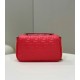 Fendi Baguette Chain Midi Bag In Red Nappa Leather