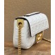 Fendi Baguette Chain Midi Bag In White Nappa Leather