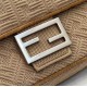 Fendi Baguette Chain Midi Bag In Beige FF Fabric