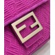 Fendi Baguette Chain Midi Bag In Fuchsia FF Fabric