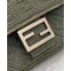 Fendi Baguette Chain Midi Bag In Green FF Fabric