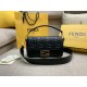 Fendi Medium Baguette Bag In Black FF Nappa Leather