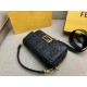 Fendi Medium Baguette Bag In Black FF Nappa Leather