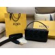 Fendi Medium Baguette Bag In Black FF Nappa Leather