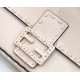 Fendi Medium Baguette Bag In White Grained Leather