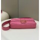 Fendi Large Baguette Bag In Pink FF Nappa Leather