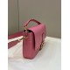 Fendi Large Baguette Bag In Pink FF Nappa Leather