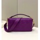 Fendi Large Baguette Bag In Purple FF Nappa Leather