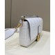 Fendi Large Baguette Bag In White FF Nappa Leather