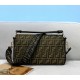 Fendi Large Baguette Bag In Brown FF Jacquard Fabric